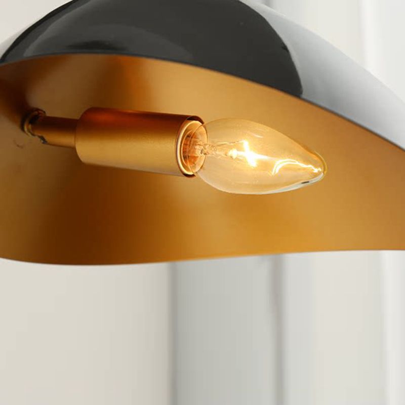 Epoch Industrial Swing Arm Vanity Wall Lamp, Black/Gold - Neutral Decor