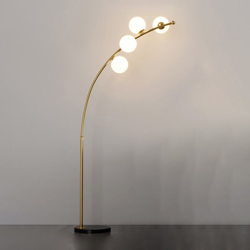 Valentina Modern Arc Multi Head Bubble Floor Lamp Black/Gold - Neutral Decor