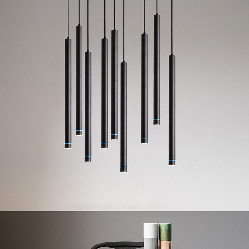 Arisha Linear Minimalist Cylinder Pendant Light - Neutral Decor