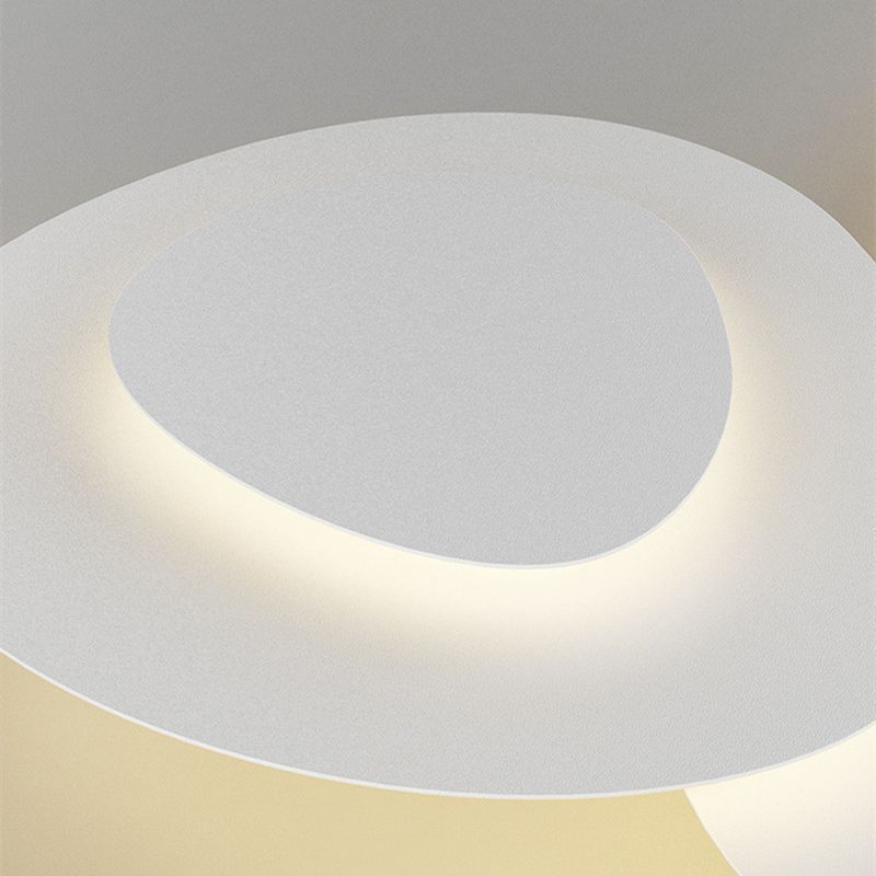 Arisha Modern Unique Shape LED White Flush Mount Ceiling Light Bedroom - Neutral Decor
