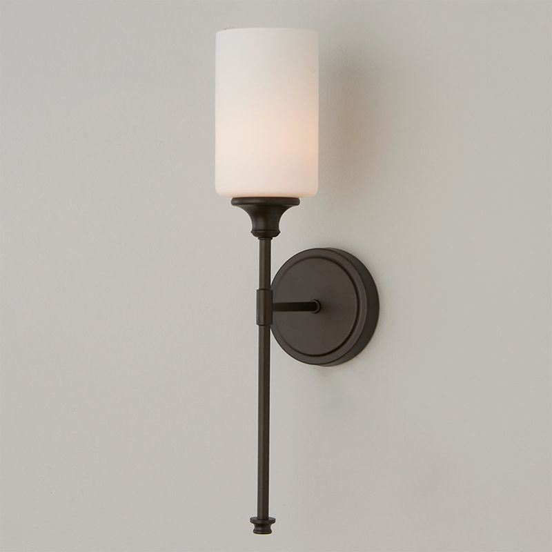 Arisha Milky Glass Mirror Front Vanity Wall Lamp, 2 Colour - Neutral Decor