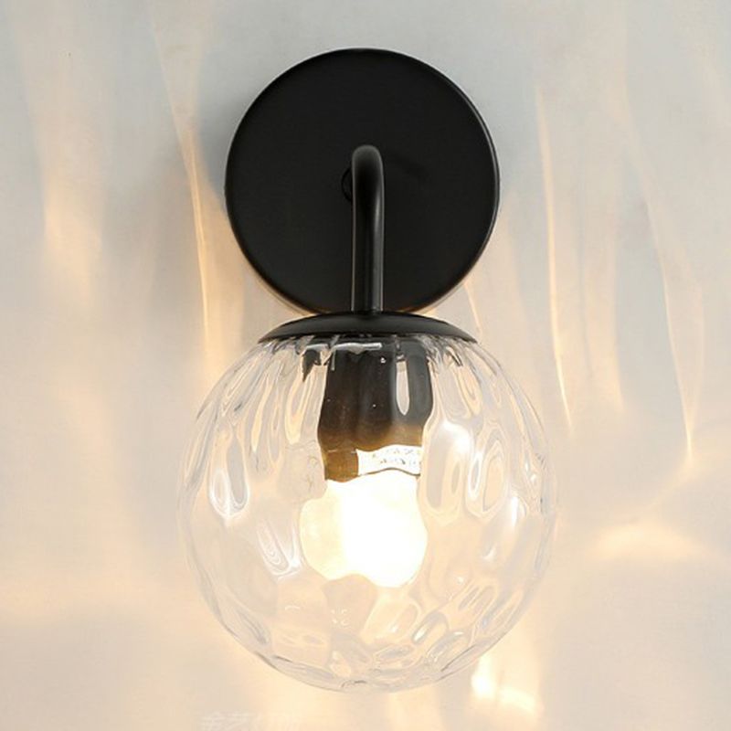Valentina Vintage Clear Bubble Dresser Wall Lamp - Neutral Decor