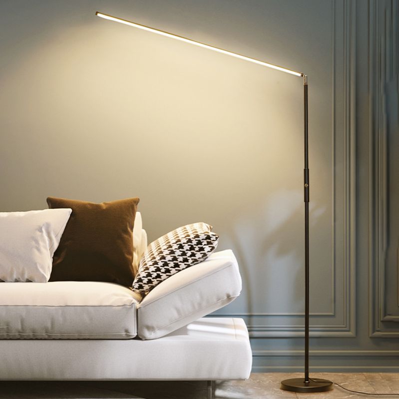 Edge Minimalistic Linear Floor Lamp, Metal, Black/White - Neutral Decor