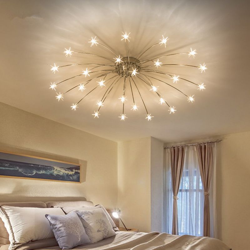 Arisha Art Deco Starry Flush Mount Ceiling Light - Neutral Decor