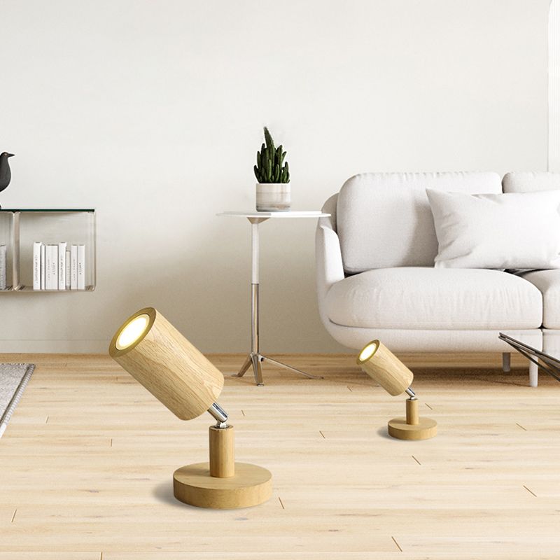 Muto Modern LED Adjustable Ceiling Spotlight, Wood - Neutral Decor
