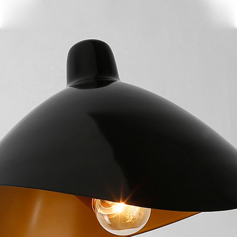 Epoch Industrial Swing Arm Vanity Wall Lamp, Black/Gold - Neutral Decor
