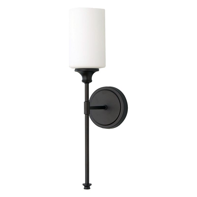 Tiffany Nordic Vanity Metal Glass Minimalism Wall Lamp, Black/Silver - Neutral Decor