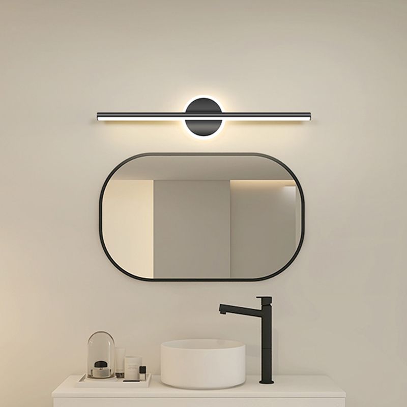 Arisha LED Linear Mirror Front Vanity Wall Lamp, Black/Gold - Neutral Decor