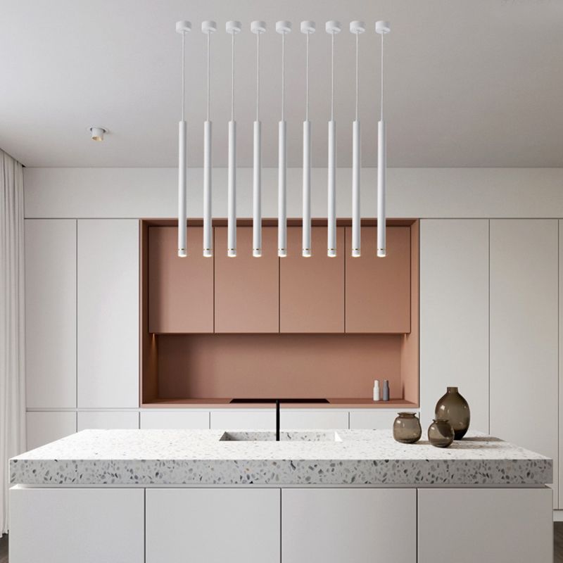 Arisha Linear Minimalist Cylinder Pendant Light - Neutral Decor