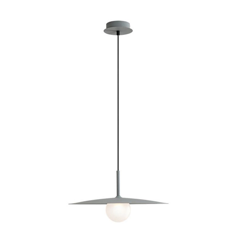 Arisha Modern Dish-shaped Metal Pendant Light, Black/White/Grey - Neutral Decor