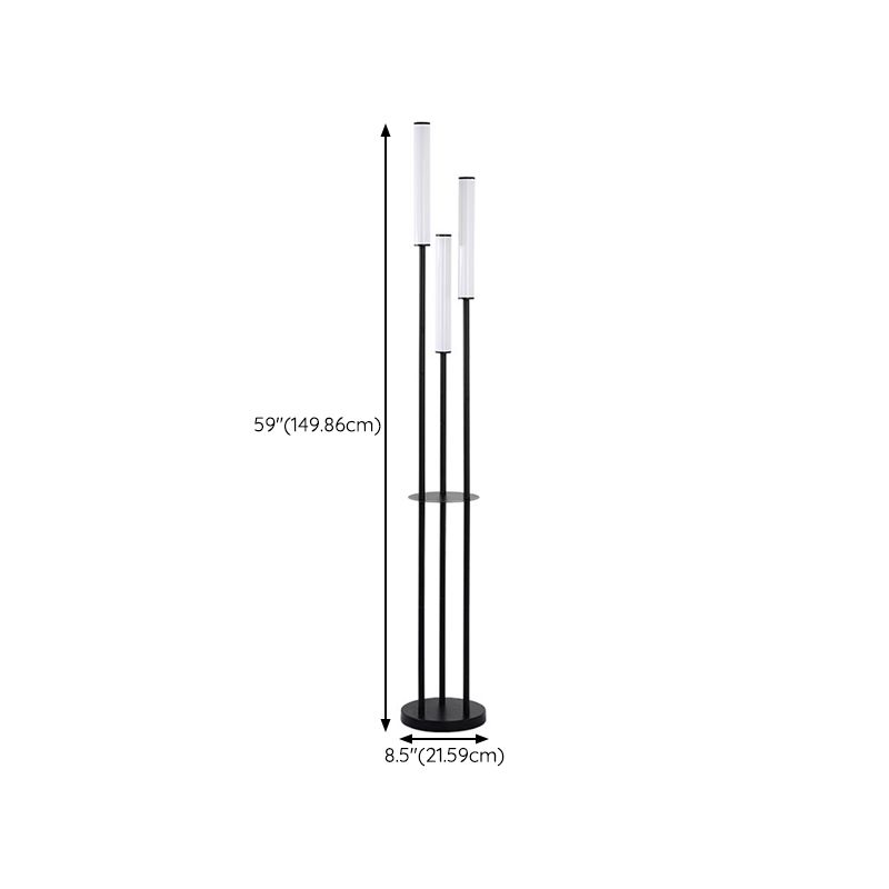 Eryn Modern 3 head Black Metal Arcylic Floor Lamp - Neutral Decor