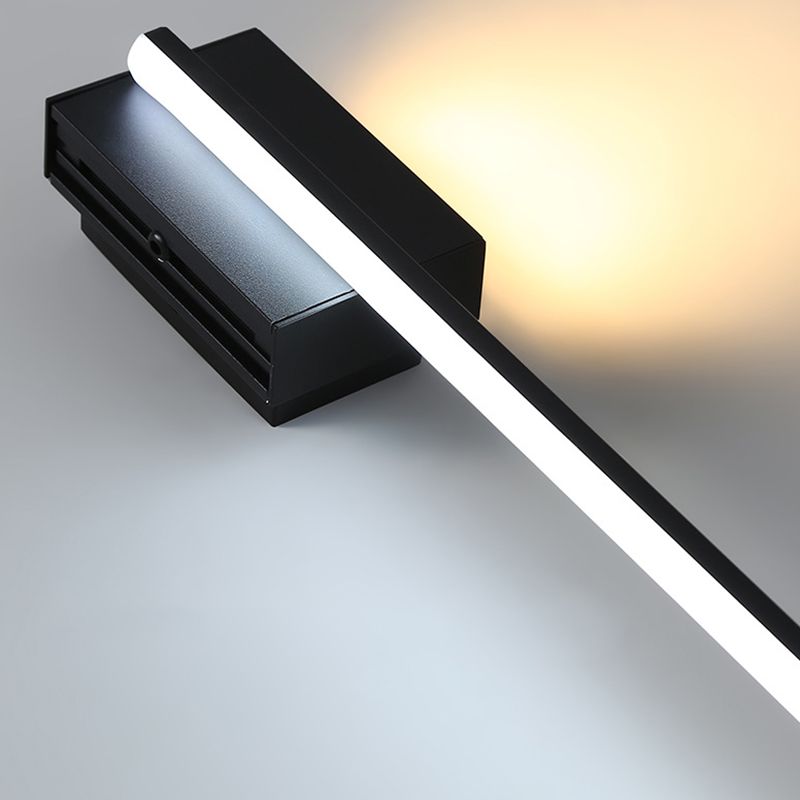 Arisha Minimalist Linear Metal Vanity Wall Light, Black, Bathroom - Neutral Decor