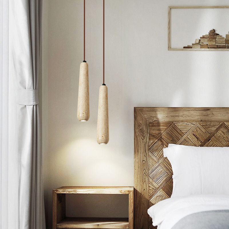 Muto Minimalist Wooden Pendant Light, Natural Wood Color - Neutral Decor