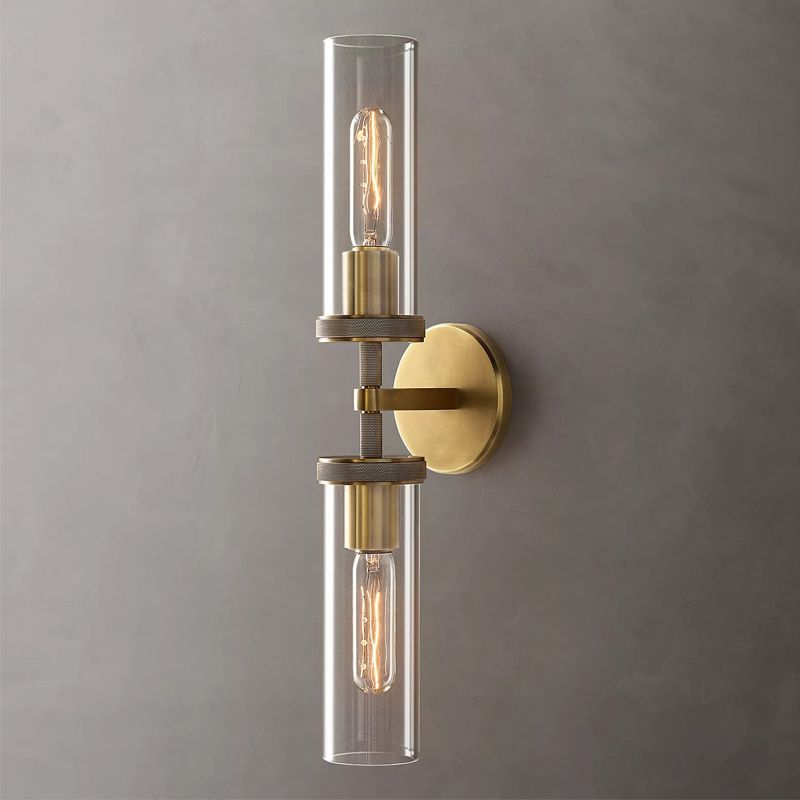Arisha Modern Cylindrical Metal Led Wall Lamp, Black/Copper - Neutral Decor