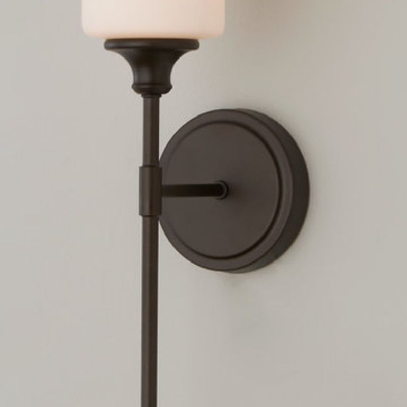Tiffany Nordic Vanity Metal Glass Minimalism Wall Lamp, Black/Silver - Neutral Decor