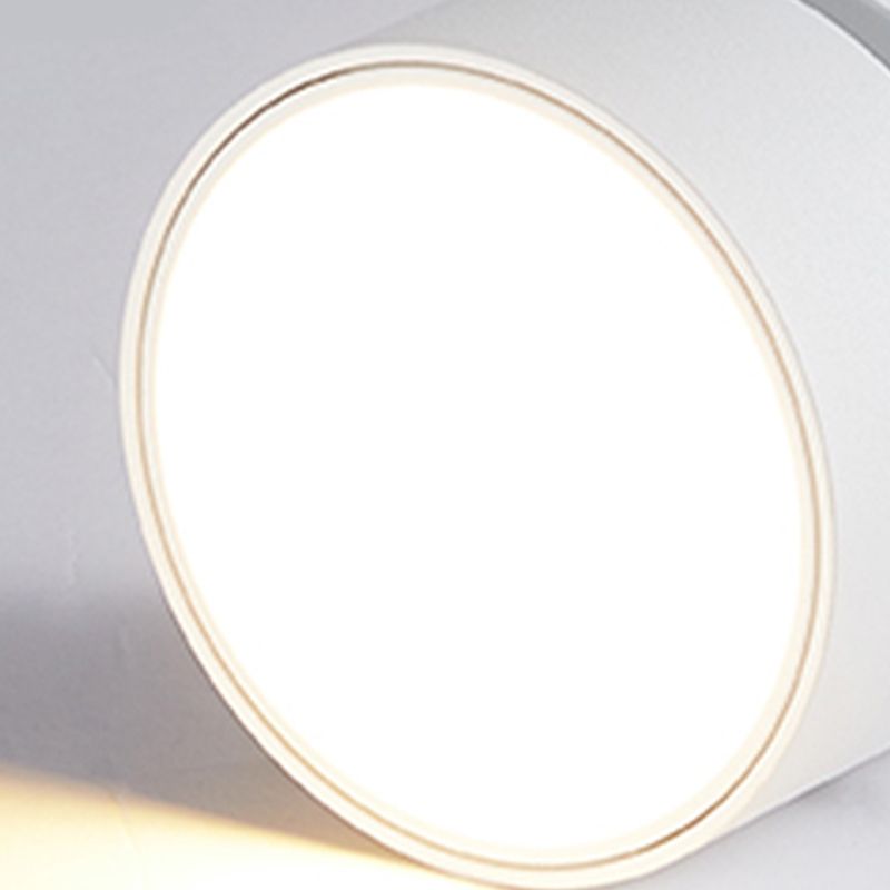 Arisha Flush Mount Ceiling Light Cylindrical Modern, Metal, Black/White, Hallway - Neutral Decor