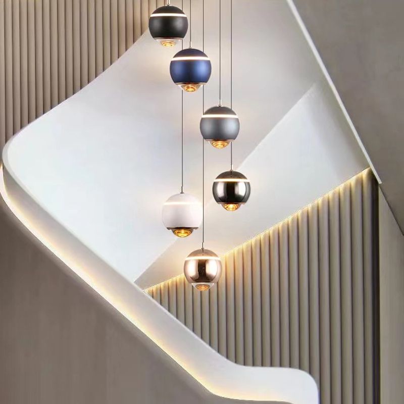 Valentina Modern Round LED Pendant Light, Kitchen Island - Neutral Decor
