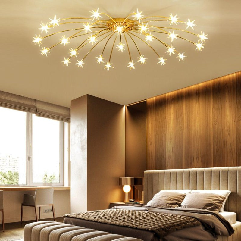Arisha Art Deco Starry Flush Mount Ceiling Light - Neutral Decor
