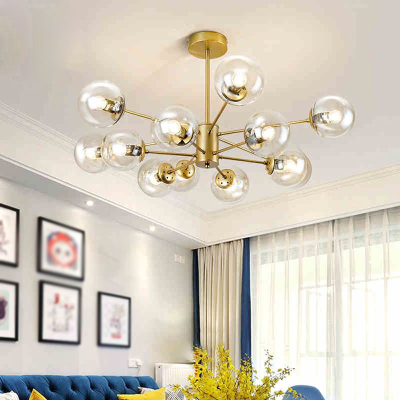 Valentina Designer Simple Nordic Pendant Light, Black/Gold - Neutral Decor
