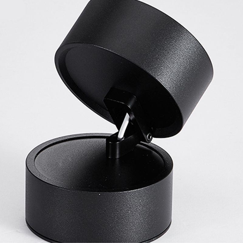 Arisha Flush Mount Ceiling Light Cylindrical Modern, Metal, Black/White, Hallway - Neutral Decor