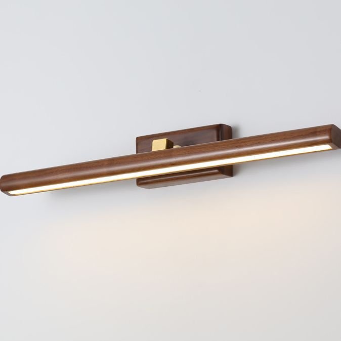 Muto Vanity Rotatable Mirror Front Vanity Wall Lamp, Wood - Neutral Decor