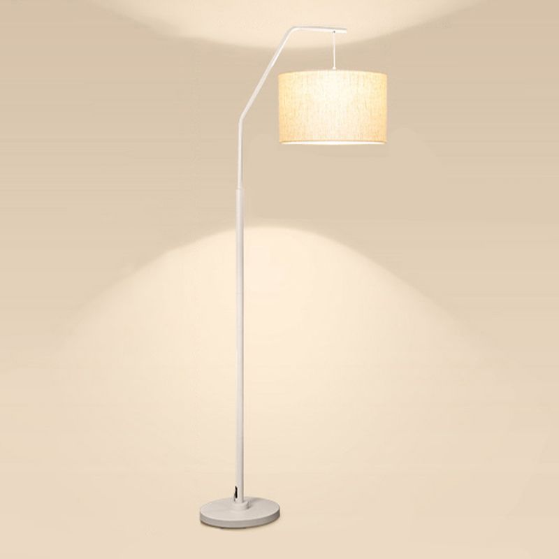 Eryn Cylinder Shape Floor Lamp, Over Arching Floor Lamp, Unique - Neutral Decor