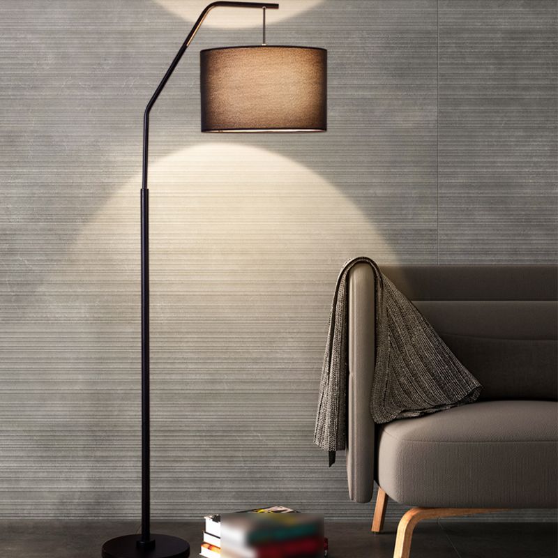 Eryn Cylinder Shape Floor Lamp, Over Arching Floor Lamp, Unique - Neutral Decor