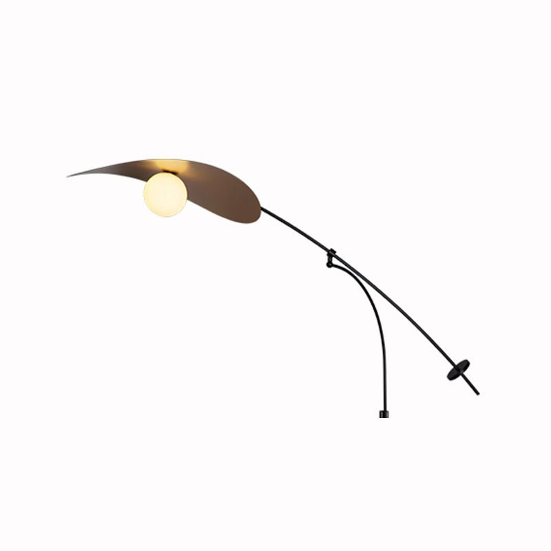 Arisha Arc Wall Lamp, Metal/Glass, Black/Gold, Bedroom - Neutral Decor