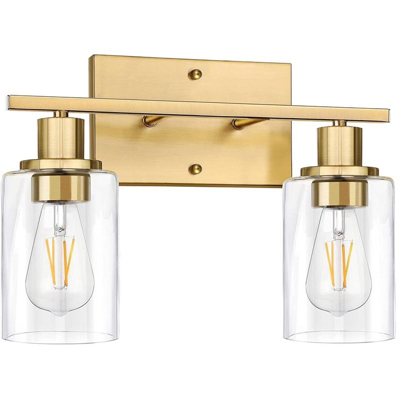 Silva Modern Mirror Front Black Vanity Wall Lamp, Metal/Glass - Neutral Decor