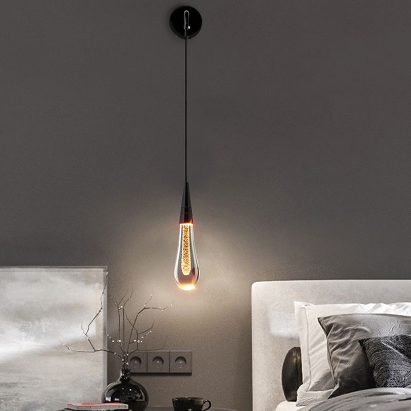 Kristy Modern Water Drop Wall Lamp, Black/Gold - Neutral Decor