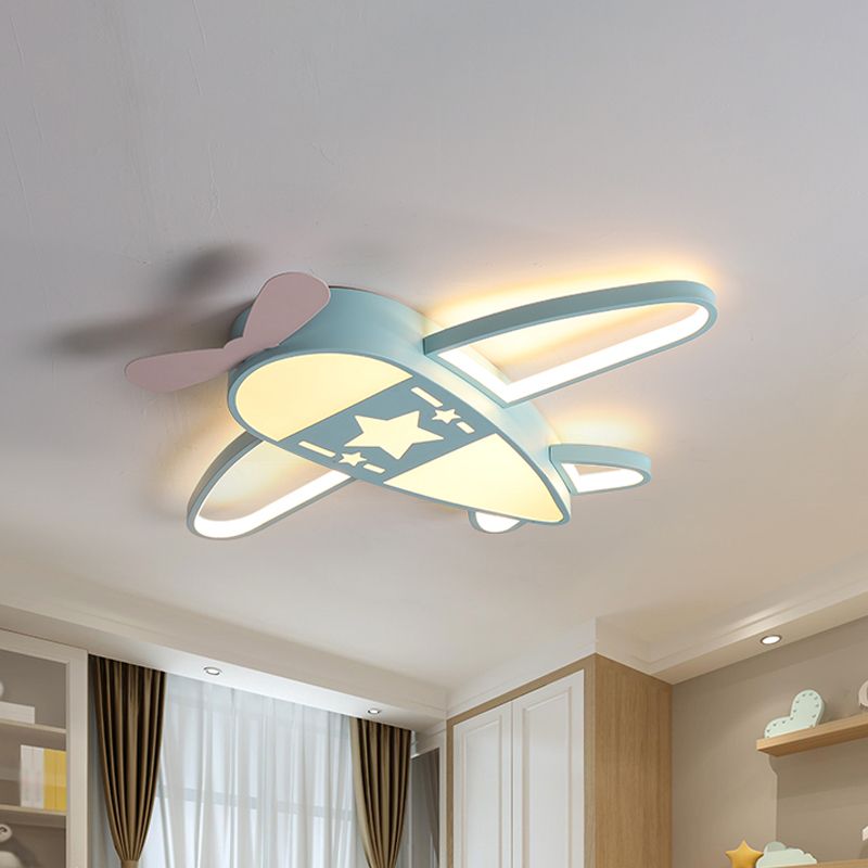 Valentina Modern Airplane Shaped Flush Mount Ceiling Light - Neutral Decor