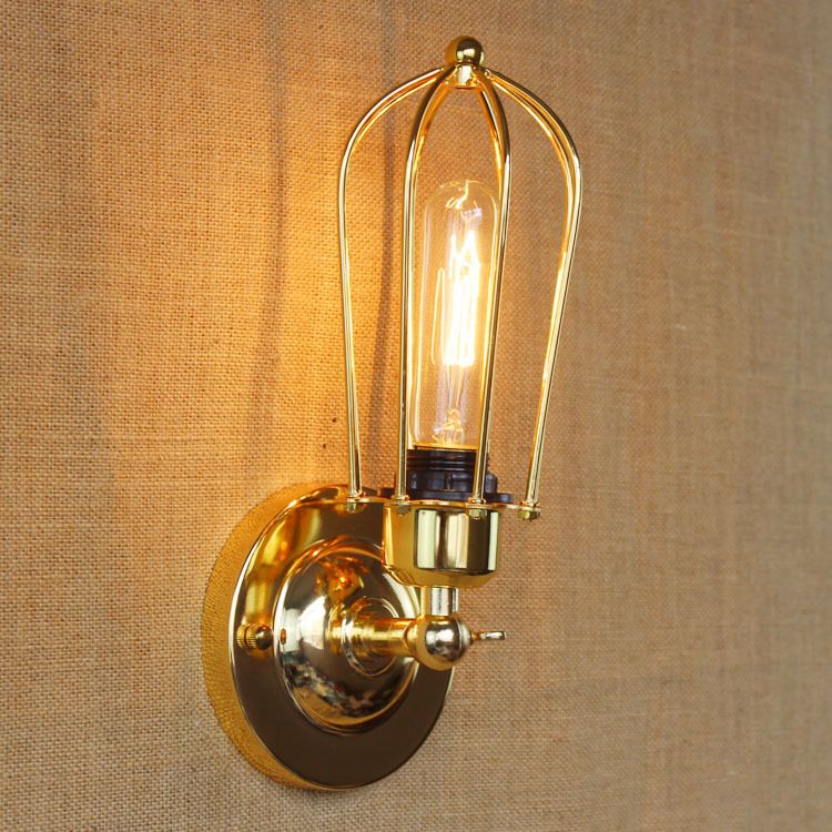 Silva Vintage Iron Wall Lamp, Black/Rust/Bronze/Gold/Silver - Neutral Decor