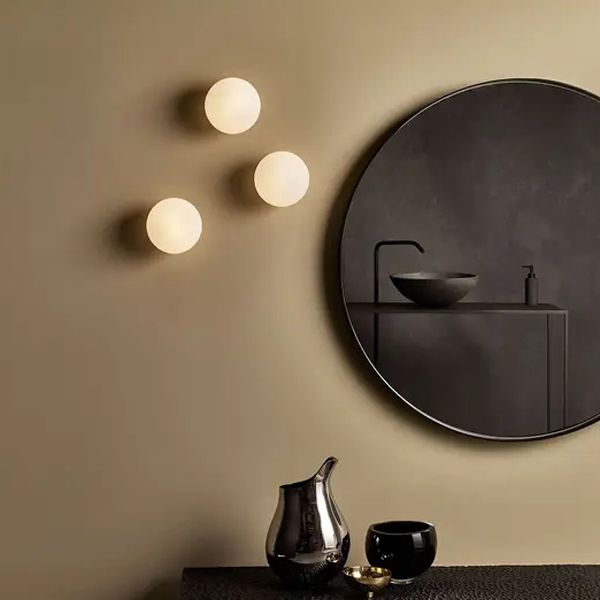 Valentina Modern Globe Shape Vanity Metal Glass LED Wall Lamp - Neutral Decor