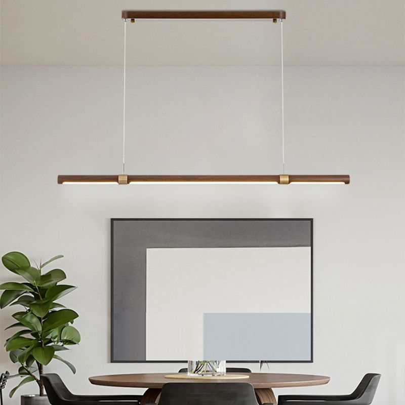 Muto Modern Minimalist Pendant Light, Metal Water Transfer Wood - Neutral Decor