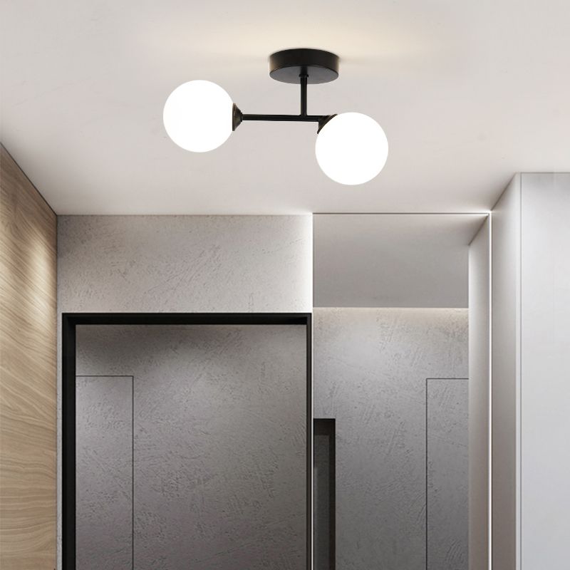 Valentina Semi-Flush Mount Ceiling Light, 2 Color - Neutral Decor