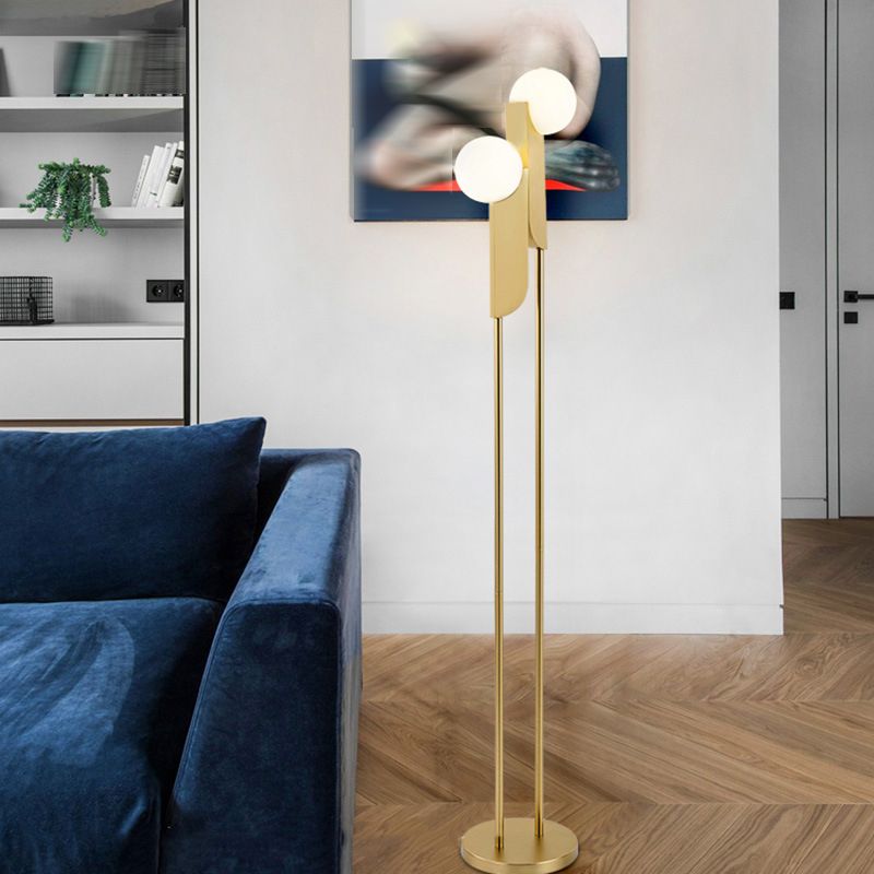 Salgado Minimalist Gold Floor Lamp, Metal, Living room - Neutral Decor