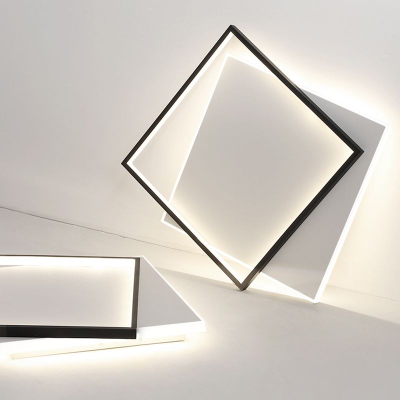 Arisha Modern Duo-Square Flush Mount Ceiling Light - Neutral Decor