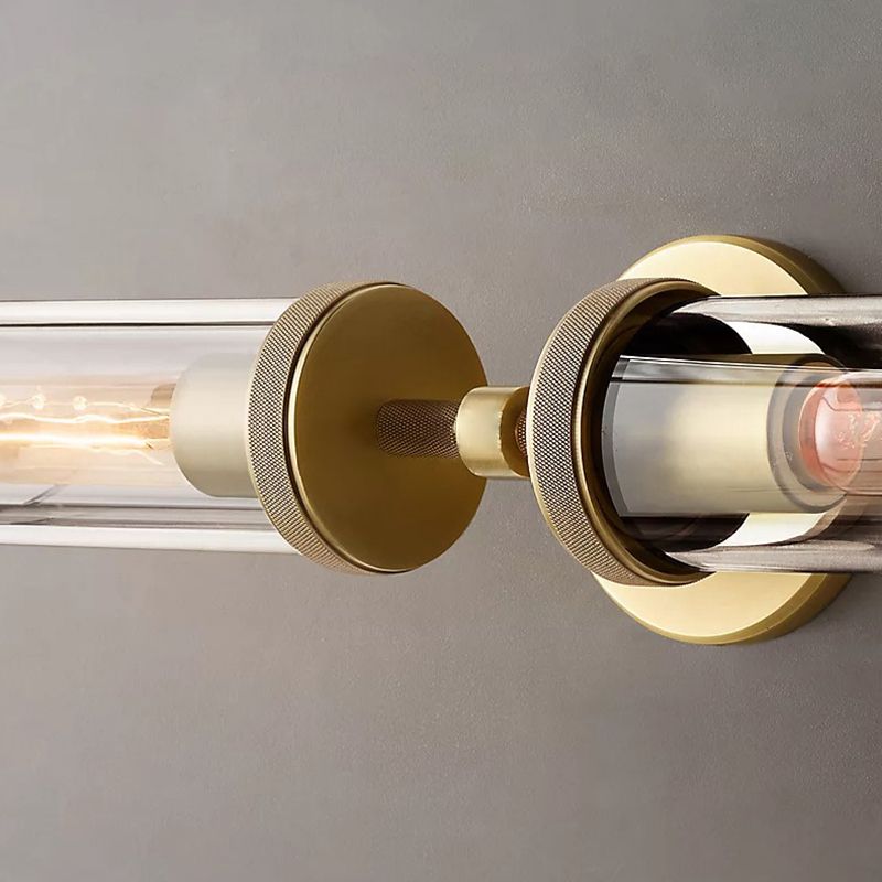 Arisha Modern Cylindrical Metal Led Wall Lamp, Black/Copper - Neutral Decor