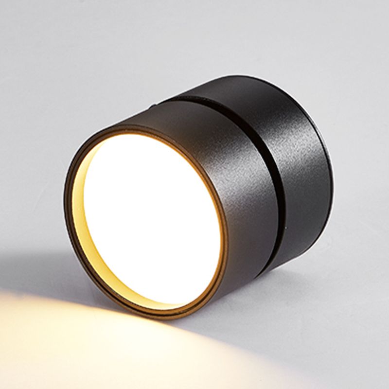 Arisha Flush Mount Ceiling Light Cylindrical Modern, Metal, Black/White, Hallway - Neutral Decor