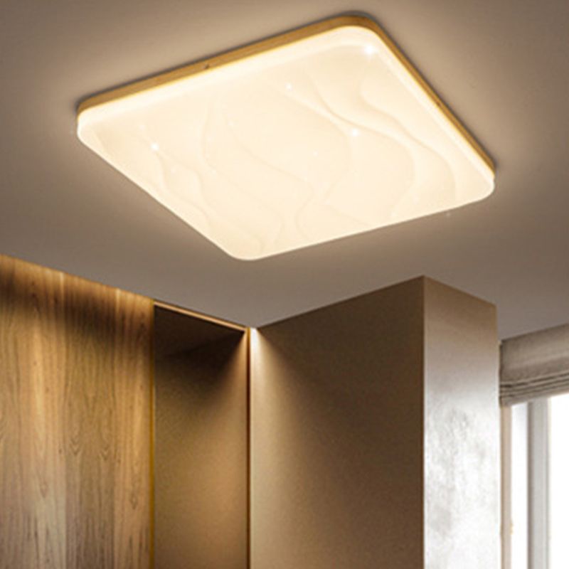 Muto LED Geometric Flush Mount Ceiling Light, White - Neutral Decor