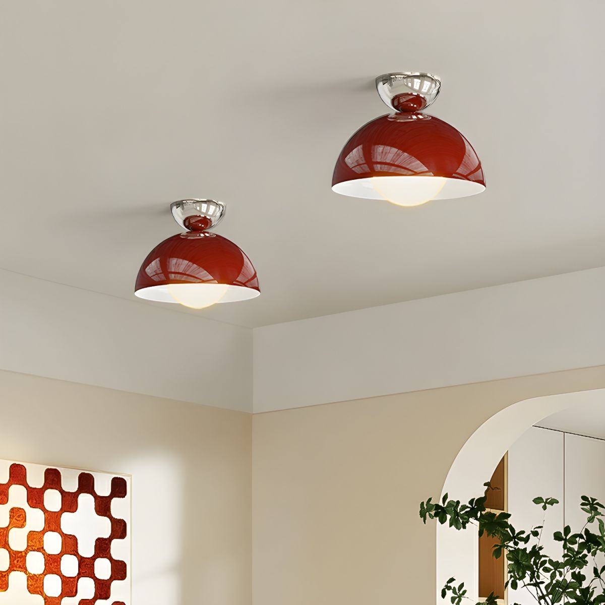 Valentina Simple Modern LED Flush Mount Ceiling Light Metal Balcony - Neutral Decor