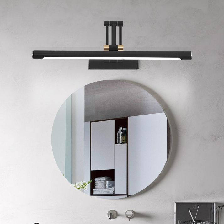 Arisha Modern Adjustable Mirror Front Vanity Metal LED Wall Lamp, Black/White - Neutral Decor