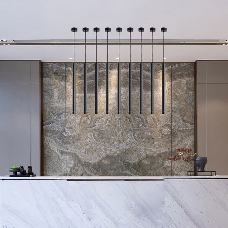 Arisha Linear Minimalist Cylinder Pendant Light - Neutral Decor