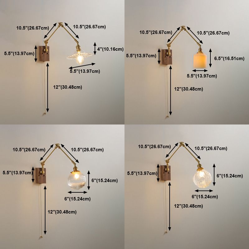 Muto Wall Lamp Modern, Folding Adjustable Metal, Study Room - Neutral Decor