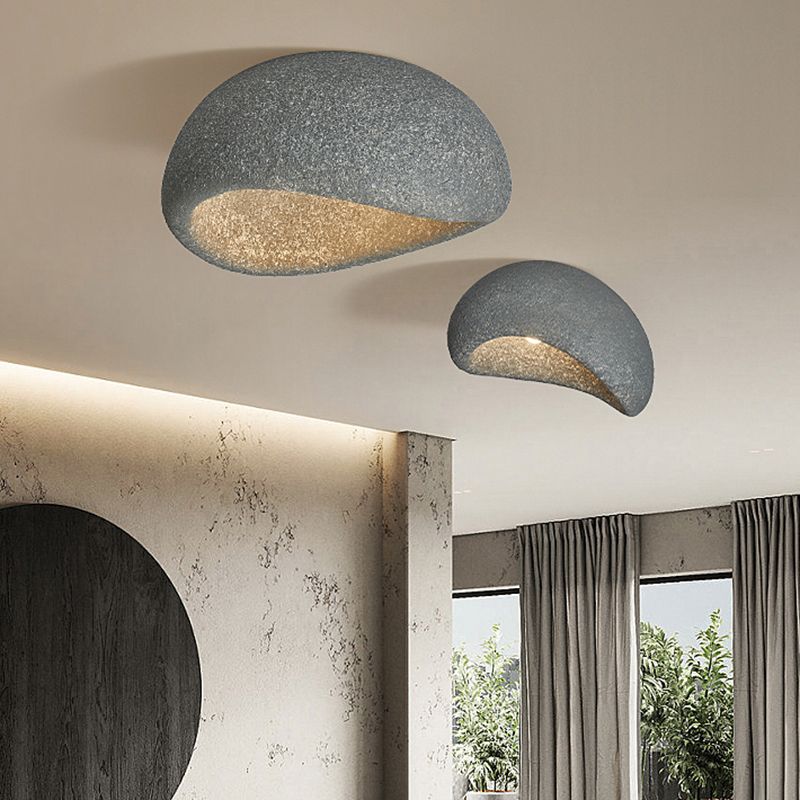 Avi Flush Mount Ceiling Light Modern, Resin Dining Room - Neutral Decor