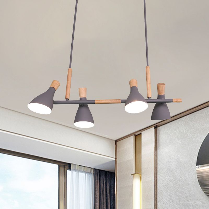 Valentina Nordic Multi Rope Wood Pendant Light, White/Green/Gray - Neutral Decor