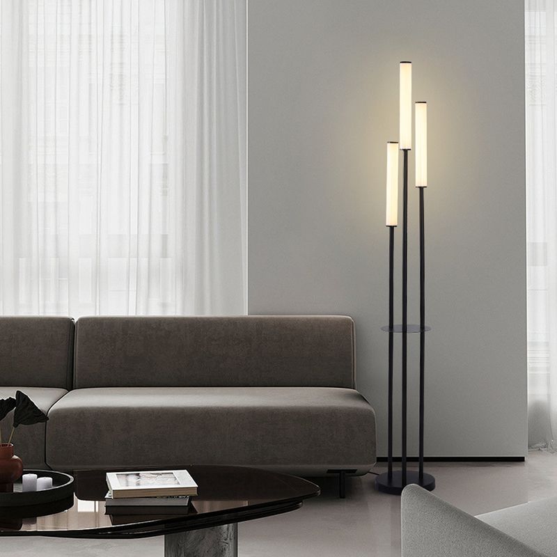 Eryn Modern 3 head Black Metal Arcylic Floor Lamp - Neutral Decor