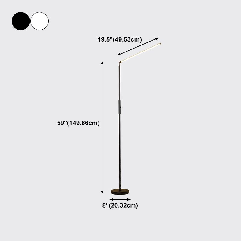 Edge Minimalistic Linear Floor Lamp, Metal, Black/White - Neutral Decor