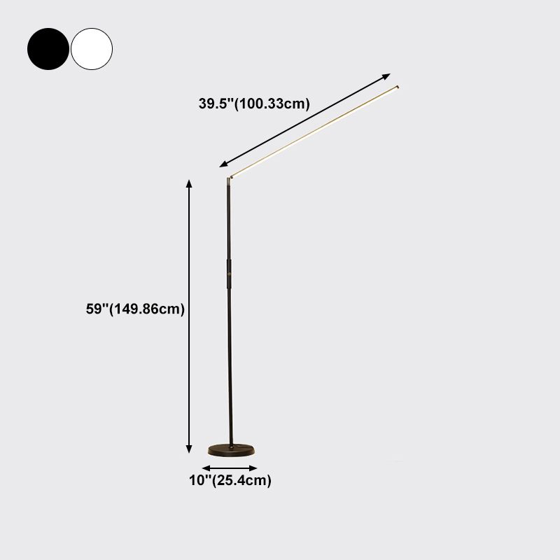 Edge Minimalistic Linear Floor Lamp, Metal, Black/White - Neutral Decor