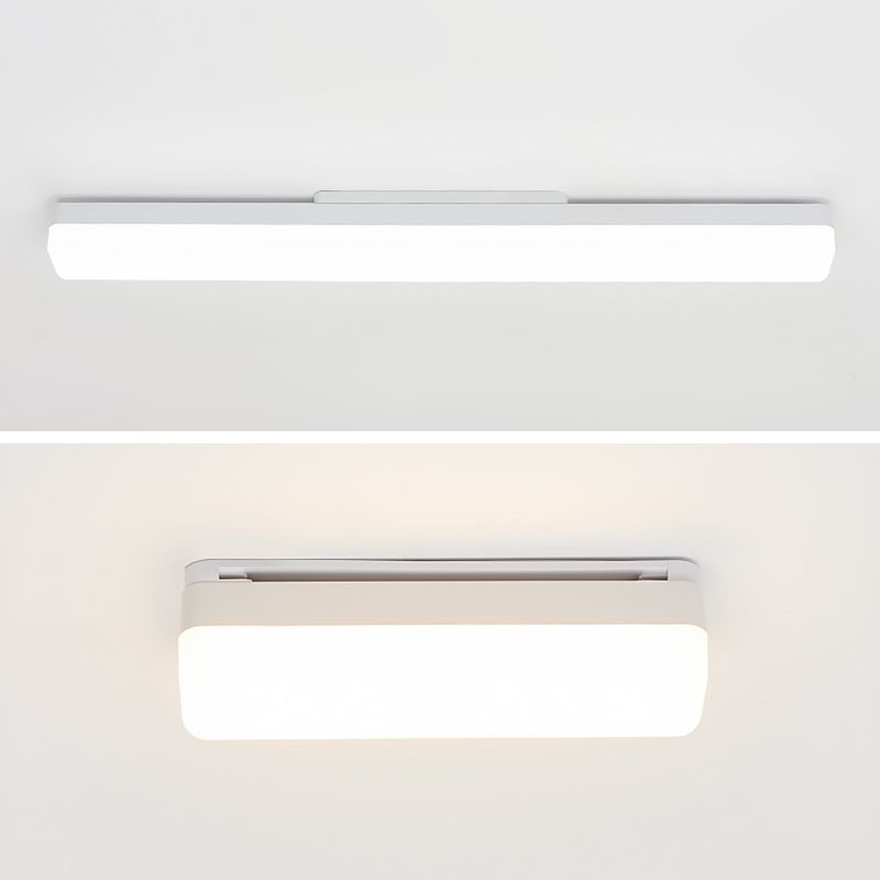 Arisha Modern Rectangular Acrylic Modern Wall Lamp, White - Neutral Decor
